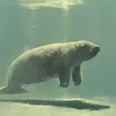 ステラーカイギュウ - AI復元画像
